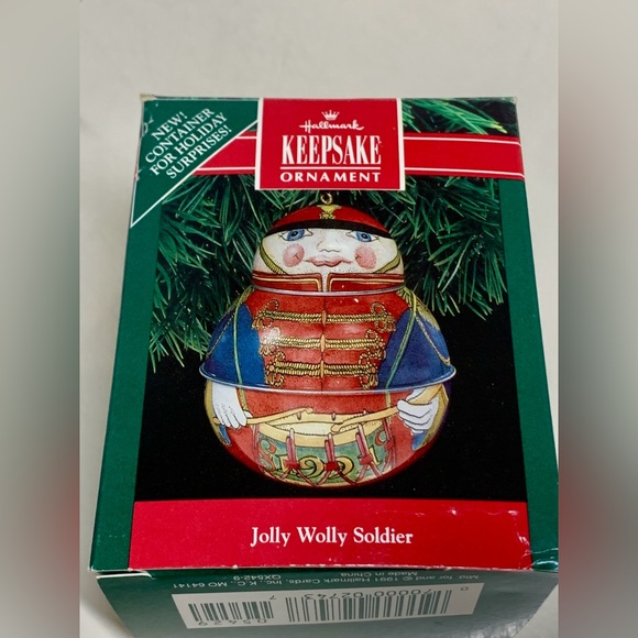 1991 Vtg Hallmark Keepsake Jolly Wolly Soldier Pressed Tin Litho Ornament - Picture 4 of 12